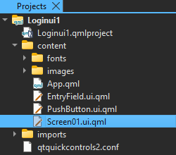 Projects view